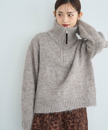 mil（ミル）の「ハーフジップハイネックニットプルオーバー【585120】（ニット/セーター）」