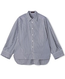 コットン ロンドンストライプ ボリュームシャツ