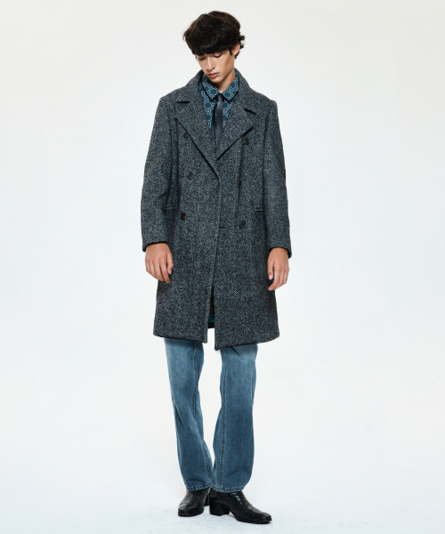 UNTAGE(アンテージ)の「ウールヘリンボーンコート(ユニセックス)_UTO-FB29(チェスターコート・メンズ・その他・MEDIUM/LARGE)」の1枚目の写真