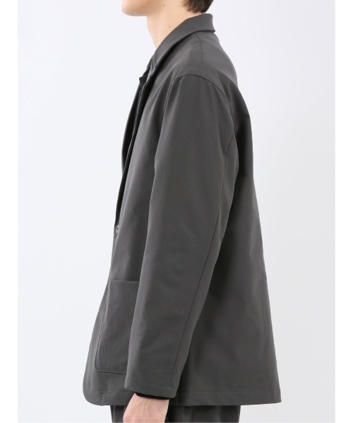 m.f.editorial(エムエフエディトリアル)の「ジャケット メンズ ビジネス セットアップ可能 ストレッチ ウォッシャブル サークルモーション contra 2ボタン テーラード (セットアップ・メンズ・ブラック/グレー系その他2・S/MEDIUM/X-LARGE/LARGE)」の10枚目の写真