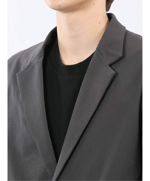 m.f.editorial(エムエフエディトリアル)の「ジャケット メンズ ビジネス セットアップ可能 ストレッチ ウォッシャブル サークルモーション contra 2ボタン テーラード (セットアップ・メンズ・ブラック/グレー系その他2・S/MEDIUM/X-LARGE/LARGE)」の12枚目の写真