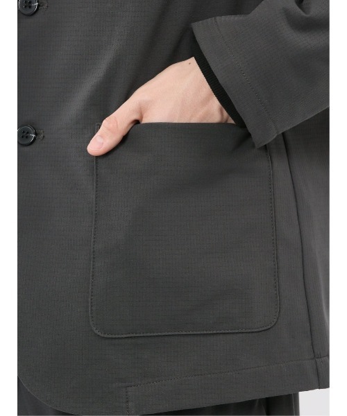 m.f.editorial(エムエフエディトリアル)の「ジャケット メンズ ビジネス セットアップ可能 ストレッチ ウォッシャブル サークルモーション contra 2ボタン テーラード (セットアップ・メンズ・ブラック/グレー系その他2・S/MEDIUM/X-LARGE/LARGE)」の13枚目の写真