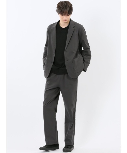 m.f.editorial(エムエフエディトリアル)の「ジャケット メンズ ビジネス セットアップ可能 ストレッチ ウォッシャブル サークルモーション contra 2ボタン テーラード (セットアップ・メンズ・ブラック/グレー系その他2・S/MEDIUM/X-LARGE/LARGE)」の18枚目の写真