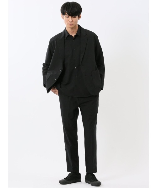 m.f.editorial(エムエフエディトリアル)の「ジャケット メンズ ビジネス セットアップ可能 ストレッチ ウォッシャブル サークルモーション contra 2ボタン テーラード (セットアップ・メンズ・ブラック/グレー系その他2・S/MEDIUM/X-LARGE/LARGE)」の7枚目の写真