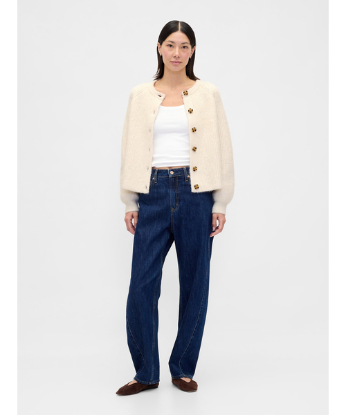 GAP(ギャップ)の「ふわもこ シェーカーステッチ カーディガン(カーディガン/ボレロ・レディース・ベージュ/ライトブルー・M/S/XS/XXS/XL/L)」の4枚目の写真