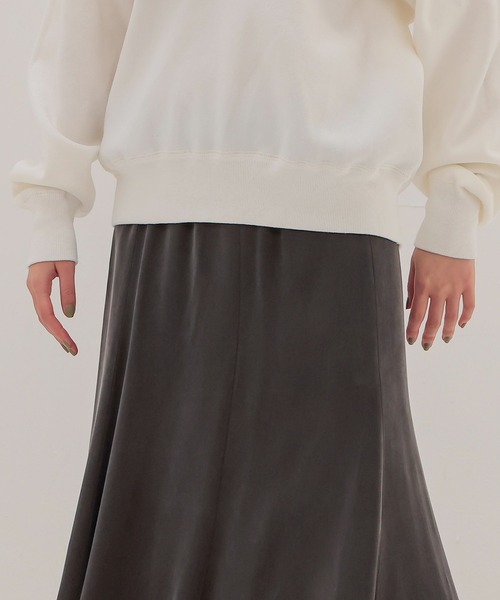 DRESSLAVE（ドレスレイブ）の「cupro panel flare skirt(キュプラパネルフレアスカート)（スカート・レディース・グレー/ホワイト・38）」の5枚目の写真