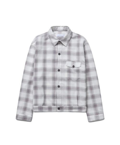 CONNECT KINLOCH(コネクトキンロック)の「オンブレチェックシャツジャケット(パープル)(その他アウター・メンズ・その他・MEDIUM/LARGE/X-LARGE)」の1枚目の写真