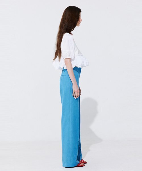 WNDERKAMMER(ブンダーカンマー)の「ピンタックストレートトラウザーズ_ライトブルー(その他パンツ・レディース・その他・MEDIUM/SMALL/X-SMALL)」の2枚目の写真