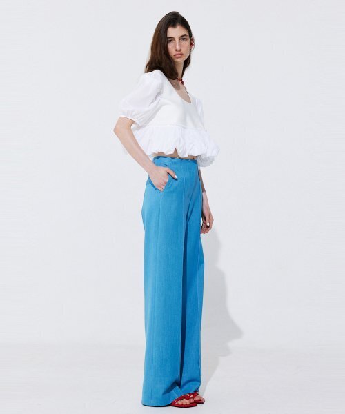 WNDERKAMMER(ブンダーカンマー)の「ピンタックストレートトラウザーズ_ライトブルー(その他パンツ・レディース・その他・MEDIUM/SMALL/X-SMALL)」の5枚目の写真