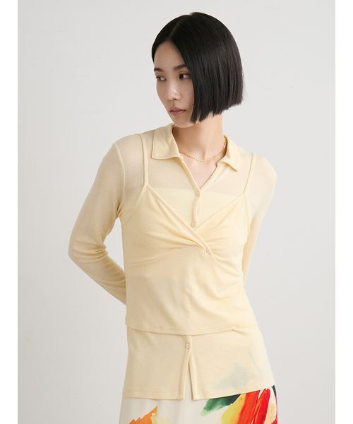 miesrohe ウール混レイヤードカットソー セール】ウール混レイヤードカットソー（Tシャツ/カットソー