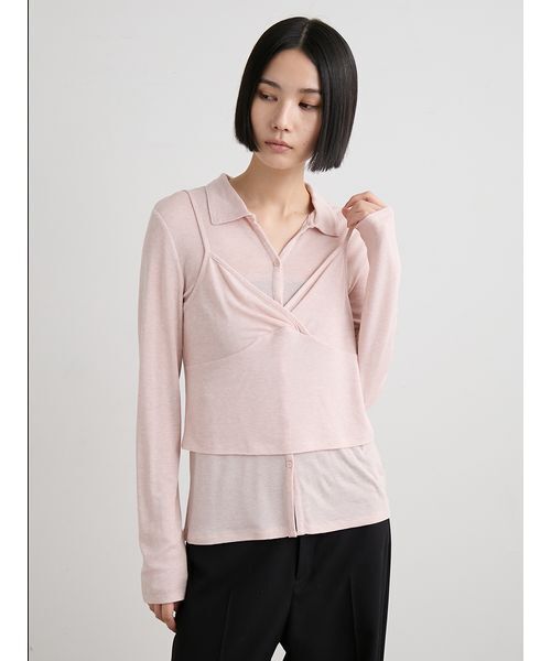 miesrohe ウール混レイヤードカットソー ウール混レイヤードカットソー（Tシャツ/カットソー）｜MIESROHE