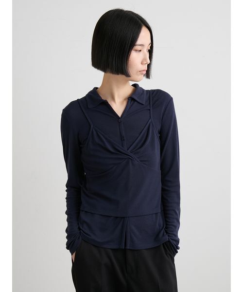 ウール混レイヤードカットソー（Tシャツ/カットソー）｜MIESROHE