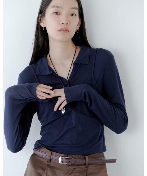 MIESROHE（ミースロエ）の「ウール混レイヤードカットソー（Tシャツ