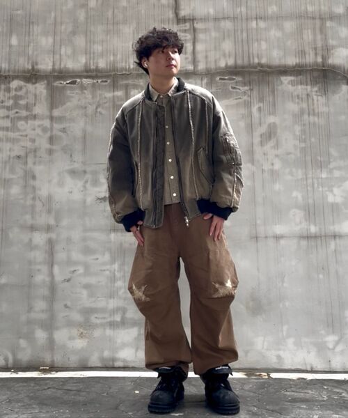 LEARVE(ルアブ)の「セグメントチェッククロップシャツベージュ(シャツ/ブラウス・メンズ・その他・LARGE/X-LARGE/MEDIUM)」の9枚目の写真