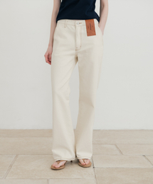 SSIN AND LEE（シンアンドリー）の「(W)サントリーニビーチクリームデニムパンツ（デニムパンツ）」