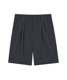 フラップハーフパンツ_グレー