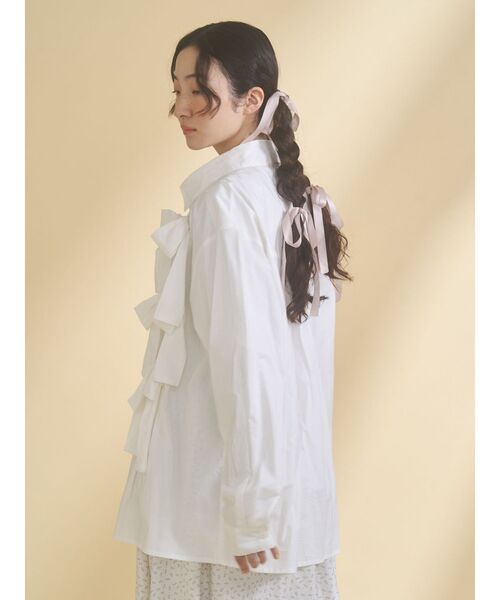 merry jenny(メリージェニー)の「bon bon ribbon shirt(シャツ/ブラウス・レディース・その他1/オフホワイト/ピンク・FREE)」の21枚目の写真