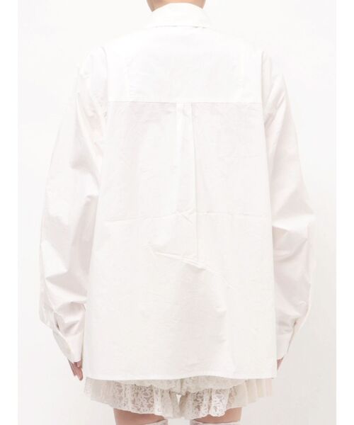 merry jenny(メリージェニー)の「bon bon ribbon shirt(シャツ/ブラウス・レディース・その他1/オフホワイト/ピンク・FREE)」の5枚目の写真