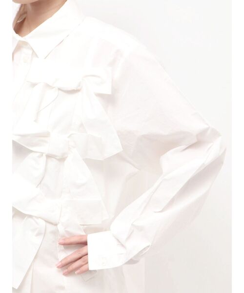 merry jenny(メリージェニー)の「bon bon ribbon shirt(シャツ/ブラウス・レディース・その他1/オフホワイト/ピンク・FREE)」の7枚目の写真