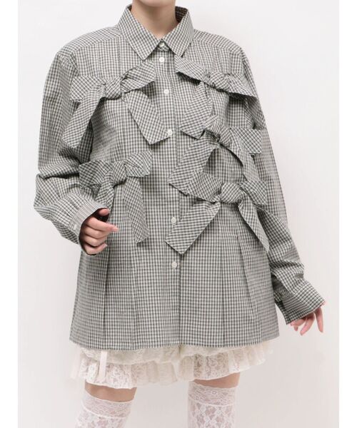 merry jenny(メリージェニー)の「bon bon ribbon shirt(シャツ/ブラウス・レディース・その他1/オフホワイト/ピンク・FREE)」の15枚目の写真