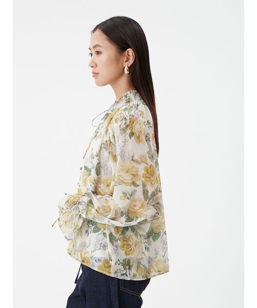Mila Owen(ミラオーウェン)の「フラワープリントブラウス(シャツ/ブラウス・レディース・イエロー/ミント/アイボリー・F)」の8枚目の写真