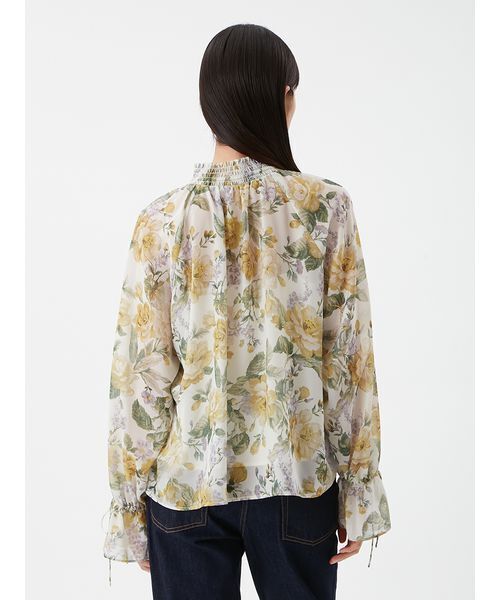 Mila Owen(ミラオーウェン)の「フラワープリントブラウス(シャツ/ブラウス・レディース・イエロー/ミント/アイボリー・F)」の9枚目の写真