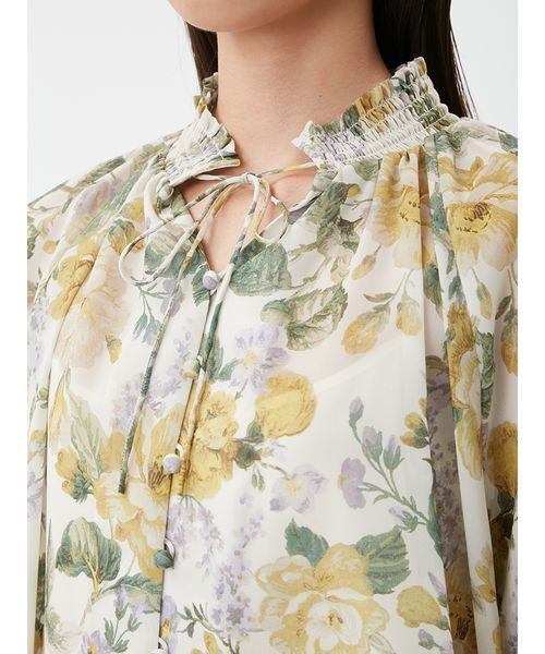 Mila Owen(ミラオーウェン)の「フラワープリントブラウス(シャツ/ブラウス・レディース・イエロー/ミント/アイボリー・F)」の10枚目の写真