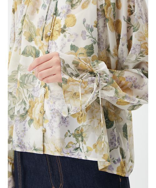 Mila Owen(ミラオーウェン)の「フラワープリントブラウス(シャツ/ブラウス・レディース・イエロー/ミント/アイボリー・F)」の12枚目の写真