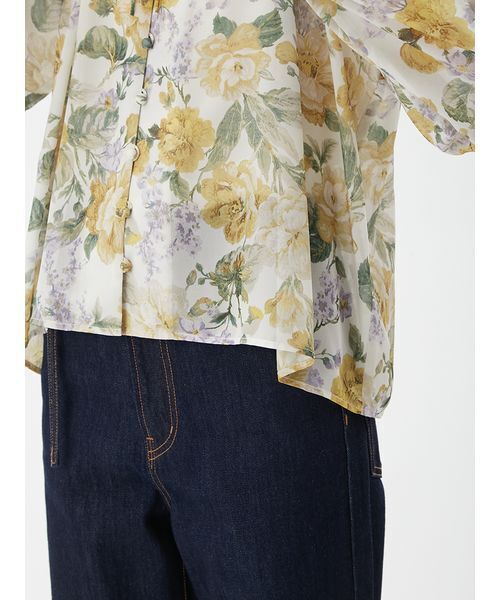 Mila Owen(ミラオーウェン)の「フラワープリントブラウス(シャツ/ブラウス・レディース・イエロー/ミント/アイボリー・F)」の13枚目の写真
