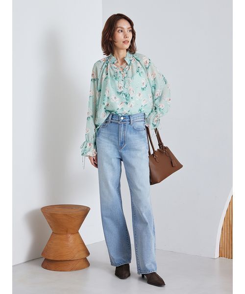 Mila Owen(ミラオーウェン)の「フラワープリントブラウス(シャツ/ブラウス・レディース・イエロー/ミント/アイボリー・F)」の18枚目の写真