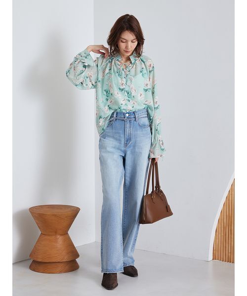 Mila Owen(ミラオーウェン)の「フラワープリントブラウス(シャツ/ブラウス・レディース・イエロー/ミント/アイボリー・F)」の19枚目の写真