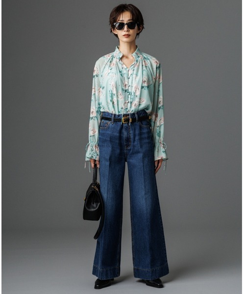 Mila Owen(ミラオーウェン)の「フラワープリントブラウス(シャツ/ブラウス・レディース・イエロー/ミント/アイボリー・F)」の4枚目の写真