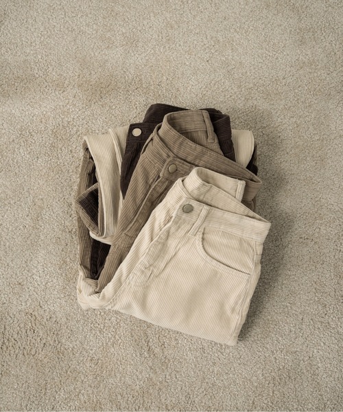 lawgy（ラウジー）の「straight corduroy pocket pants / ストレートコーデュロイポケットパンツ（その他パンツ・レディース・ブラウン/ベージュ/アイボリー・FREE）」の18枚目の写真