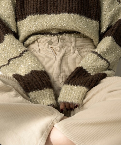 lawgy（ラウジー）の「straight corduroy pocket pants / ストレートコーデュロイポケットパンツ（その他パンツ・レディース・ブラウン/ベージュ/アイボリー・FREE）」の9枚目の写真