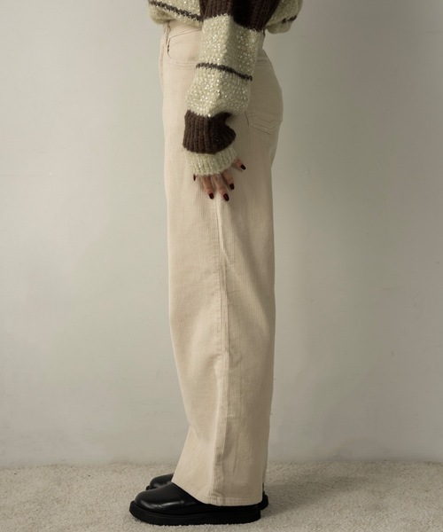 lawgy（ラウジー）の「straight corduroy pocket pants / ストレートコーデュロイポケットパンツ（その他パンツ・レディース・ブラウン/ベージュ/アイボリー・FREE）」の6枚目の写真