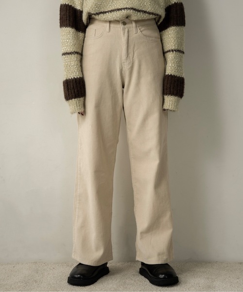 lawgy（ラウジー）の「straight corduroy pocket pants / ストレートコーデュロイポケットパンツ（その他パンツ・レディース・ブラウン/ベージュ/アイボリー・FREE）」の5枚目の写真