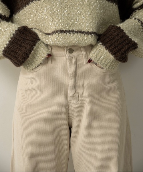 lawgy（ラウジー）の「straight corduroy pocket pants / ストレートコーデュロイポケットパンツ（その他パンツ・レディース・ブラウン/ベージュ/アイボリー・FREE）」の7枚目の写真