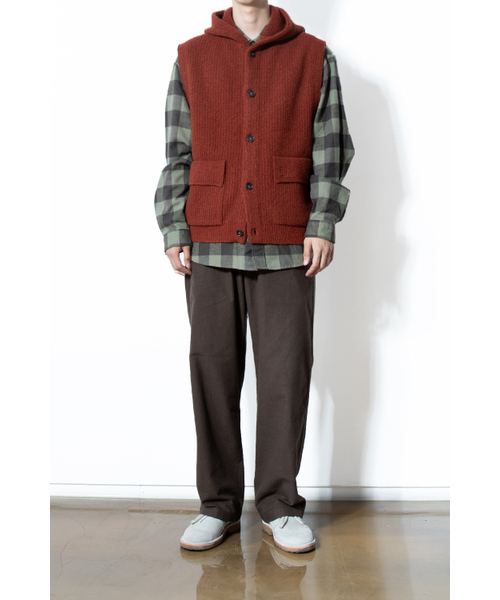 HORLISUN(ホーリーサン)の「Acorn Boucle Hood Knit Cardigan Vest Melange Brick(ベスト・メンズ・その他・MEDIUM/LARGE)」の7枚目の写真