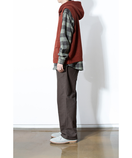 HORLISUN(ホーリーサン)の「Acorn Boucle Hood Knit Cardigan Vest Melange Brick(ベスト・メンズ・その他・MEDIUM/LARGE)」の9枚目の写真