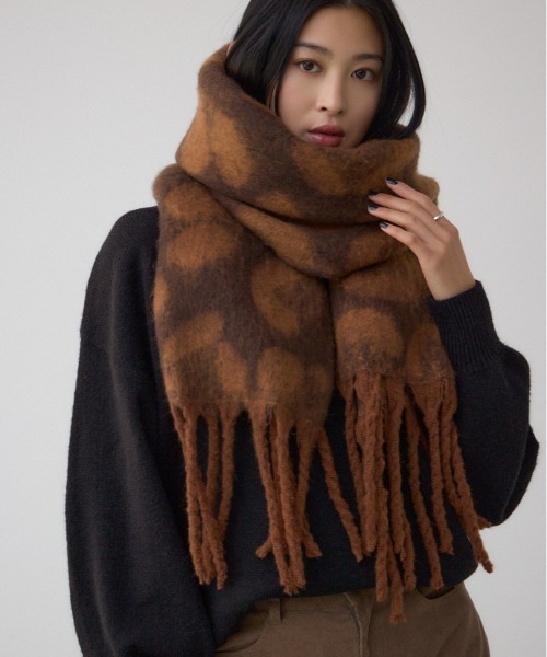 レオパードジャガードマフラー（マフラー）｜AZUL BY MOUSSY（アズール