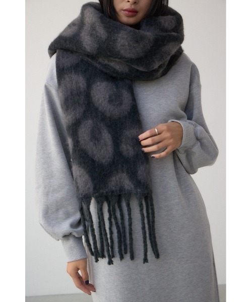 AZUL by moussy(アズールバイマウジー)の「レオパードジャガードマフラー(マフラー・レディース・グレー系その他/ブラウン系その他・FREE)」の10枚目の写真