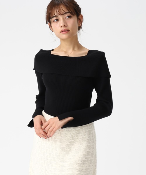 MISCH MASCH(ミッシュマッシュ)の「WEB限定 オフショルリブニット(ニット/セーター・レディース・ホワイト/グレー/ブラック・フリ-)」の17枚目の写真