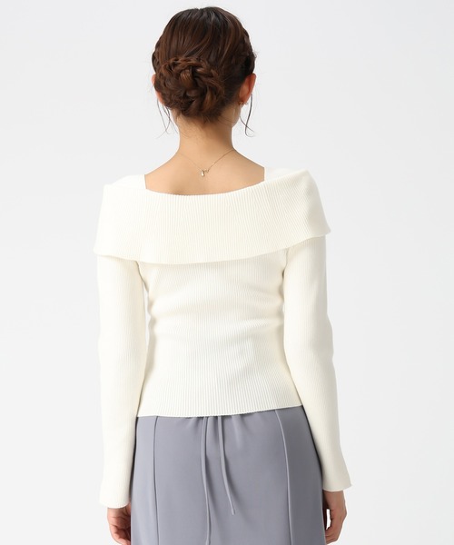 MISCH MASCH(ミッシュマッシュ)の「WEB限定 オフショルリブニット(ニット/セーター・レディース・ホワイト/グレー/ブラック・フリ-)」の9枚目の写真