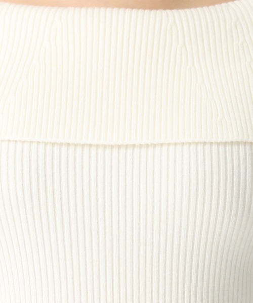 MISCH MASCH(ミッシュマッシュ)の「WEB限定 オフショルリブニット(ニット/セーター・レディース・ホワイト/グレー/ブラック・フリ-)」の4枚目の写真