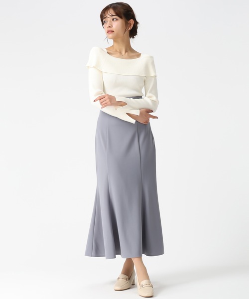 MISCH MASCH(ミッシュマッシュ)の「WEB限定 オフショルリブニット(ニット/セーター・レディース・ホワイト/グレー/ブラック・フリ-)」の12枚目の写真