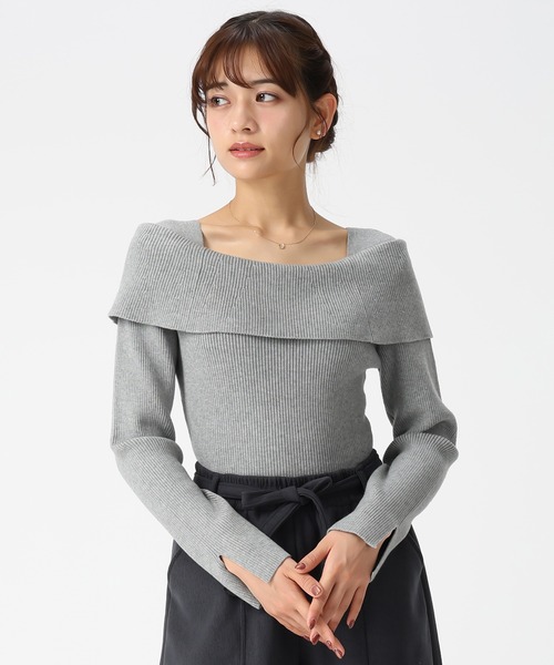 MISCH MASCH(ミッシュマッシュ)の「WEB限定 オフショルリブニット(ニット/セーター・レディース・ホワイト/グレー/ブラック・フリ-)」の20枚目の写真