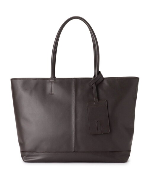 tk.TAKEO KIKUCHI（ティーケータケオキクチ）の「【WEB限定】レザートートバッグ（トートバッグ・メンズ・ブラック/ネイビー/ダークブラウン・00）」の2枚目の写真