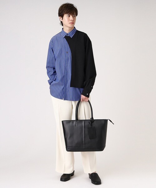 tk.TAKEO KIKUCHI（ティーケータケオキクチ）の「【WEB限定】レザートートバッグ（トートバッグ・メンズ・ブラック/ネイビー/ダークブラウン・00）」の19枚目の写真