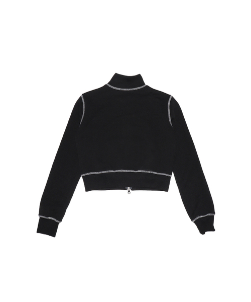 SYNERJYN(シナジン)の「STITCH HIGHNECK CROP ZIP UP BLACK(ナイロンジャケット・レディース・その他・FREE)」の2枚目の写真