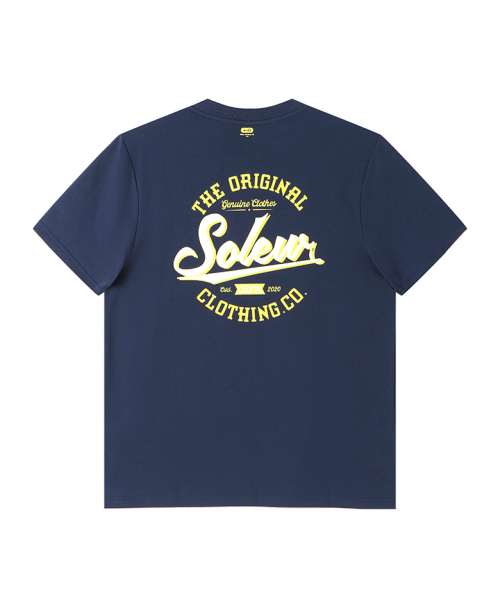 SOLEW(ソル)の「バックプリントロゴTシャツ_ネイビー(Tシャツ/カットソー・メンズ・その他・SMALL/MEDIUM/LARGE/X-LARGE)」の2枚目の写真